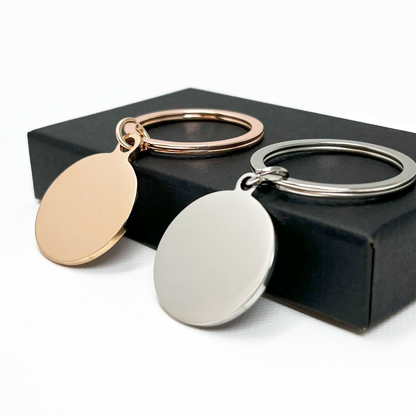Custom Engraved Round Keychain - Personalised Gift