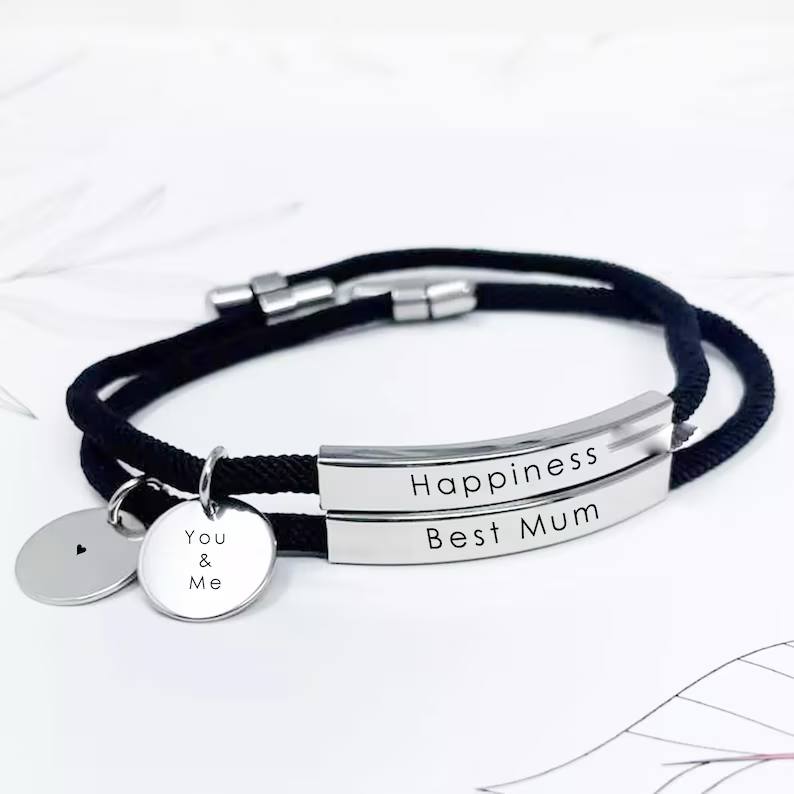 Her Story in Words – Custom Engraved Bracelet with Personal Message