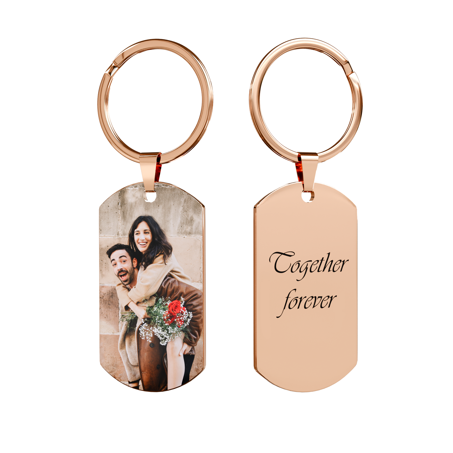 Your Memories in Colour – Personalised Keychain with Engraving & Colour Image