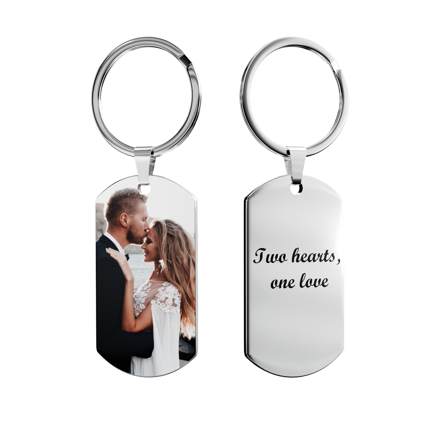 Your Memories in Colour – Personalised Keychain with Engraving & Colour Image