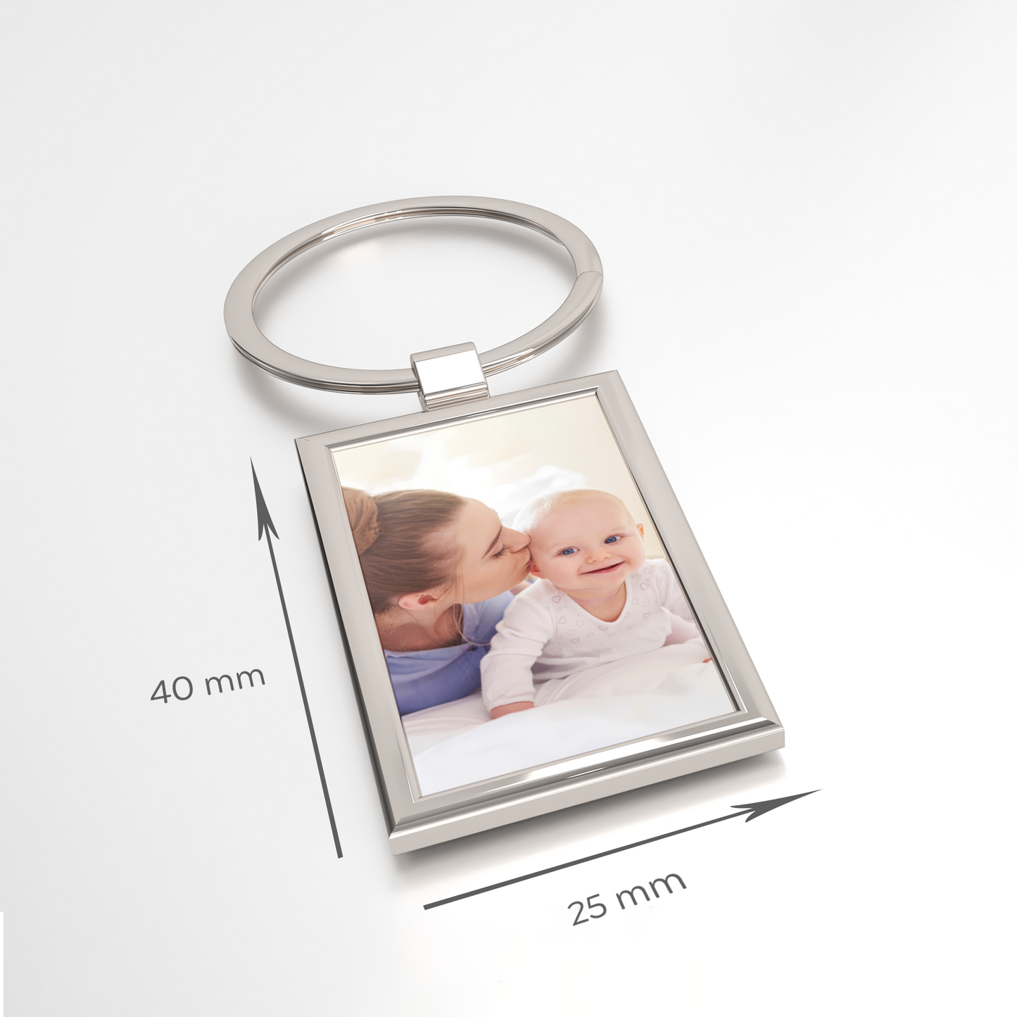 Charming Silver Keychain – Custom Color Edition