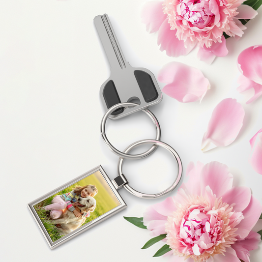 Charming Silver Keychain – Custom Color Edition