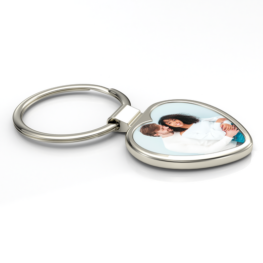 Charming Silver Heart Keychain – Custom Color Edition