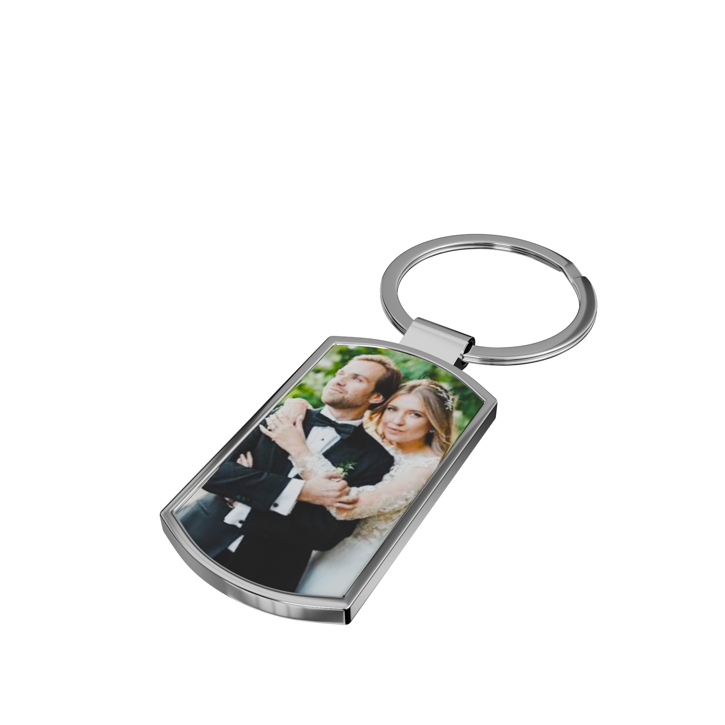 Charmify’s personalised silver keyring with custom colours — a thoughtful wedding gift for couples.