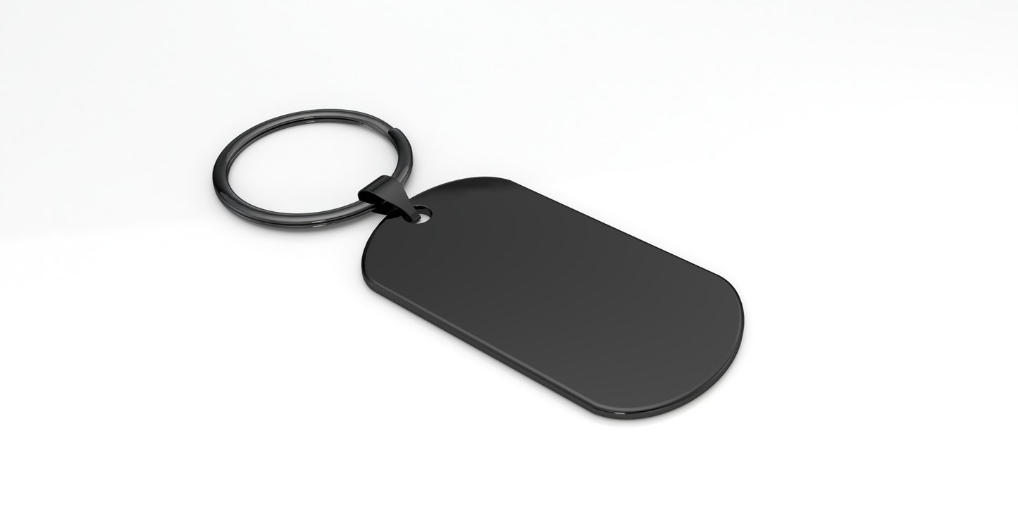 Custom black oval keychain with photo engraving – Personalised gift