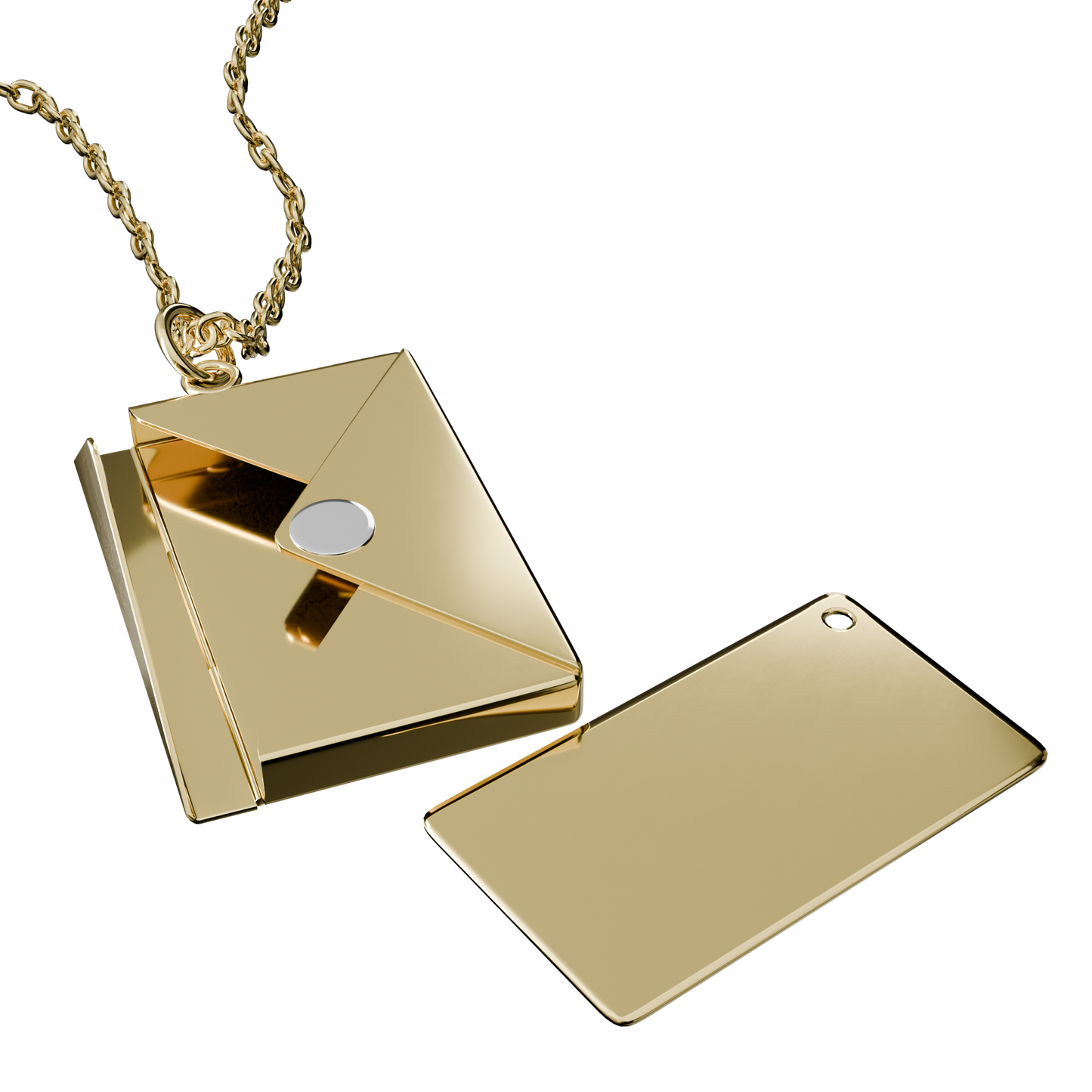 Delicate Envelope Necklace with Hidden Love Message