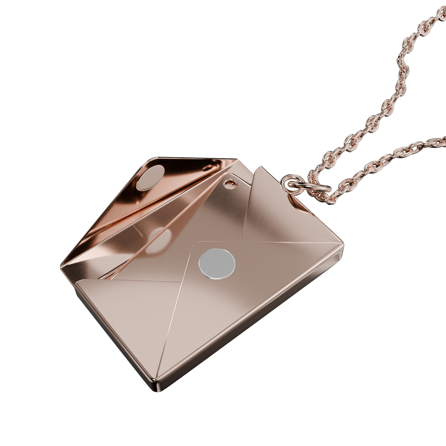 Delicate Envelope Necklace with Hidden Love Message