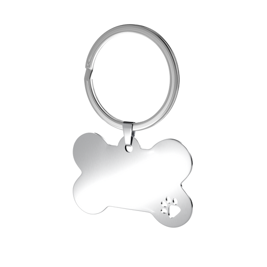 Bone Keychain with Paw Cutout – A Colourful Keepsake for Every Animal Lover