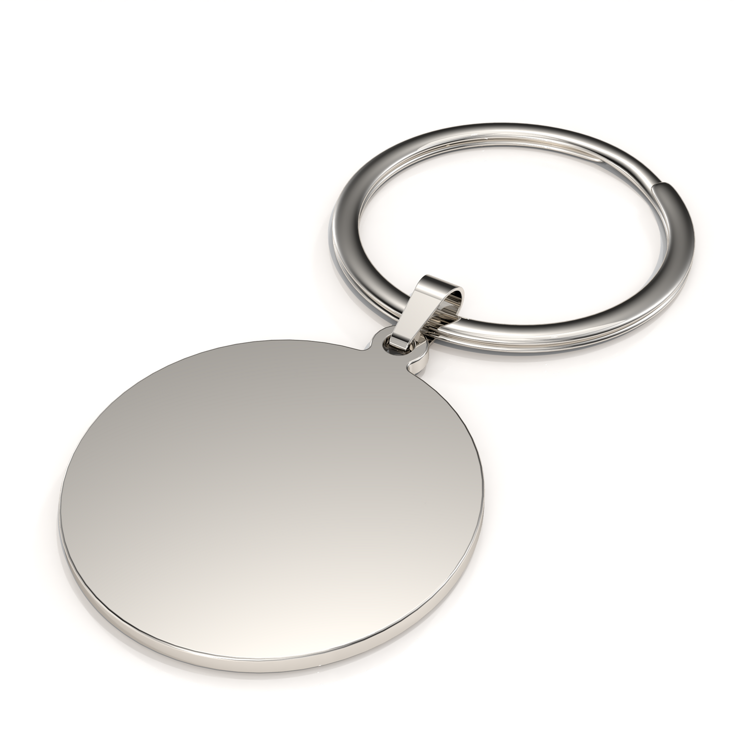 Personalised silver metal keychain – Engraved name or message for a unique touch