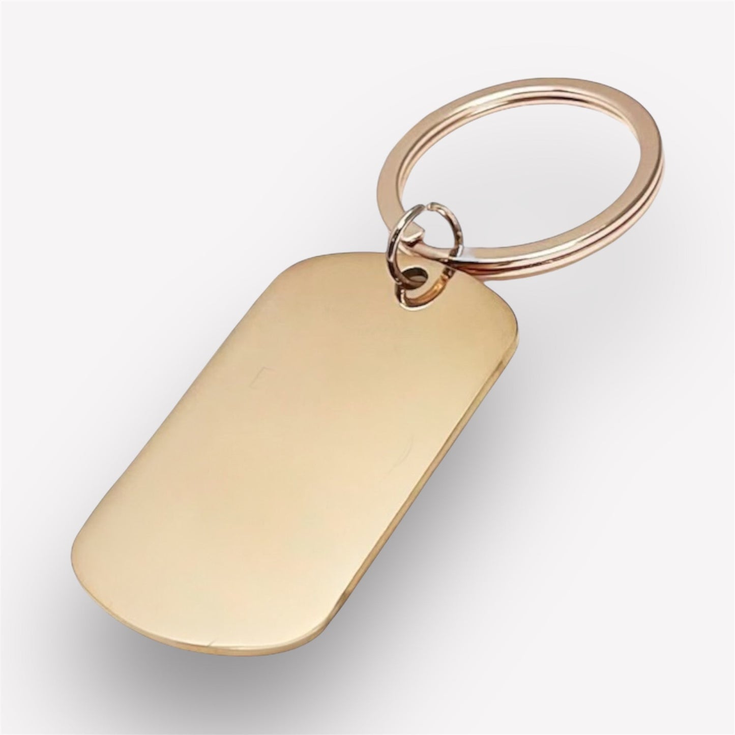Rose gold oval keychain with engraved image and calendar – Elegant personalised gift with photo and special date