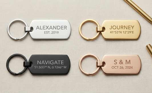 Engraved keychains as practical everyday personalized gifts