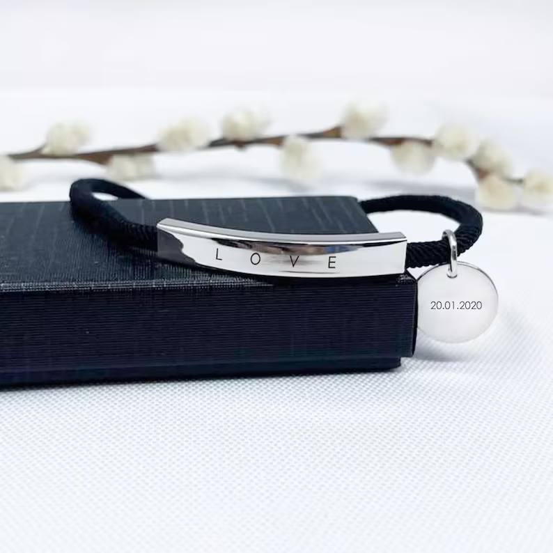 Her Story in Words – Custom Engraved Bracelet with Personal Message