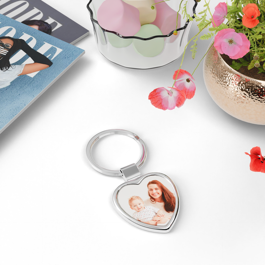 Personalised Silver Heart Keyring – A Special Gift for Mum