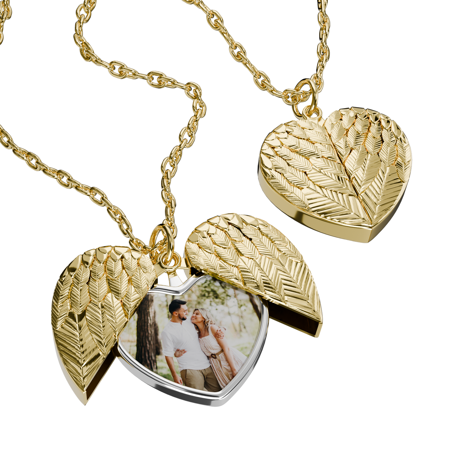 Wings of Love – Heart with Wings Necklace for Couples in Silver or Gold