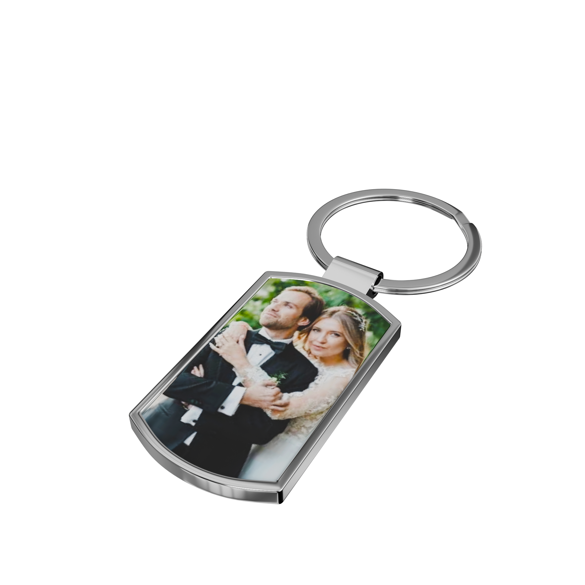 Charmify’s personalised silver keyring with custom colours — a thoughtful wedding gift for couples.