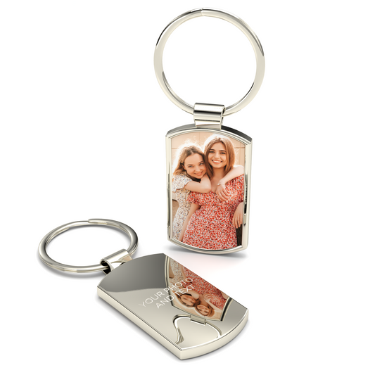 Custom Round Keyring – Personalised with Your Photo and Text, Cute Gift Idea