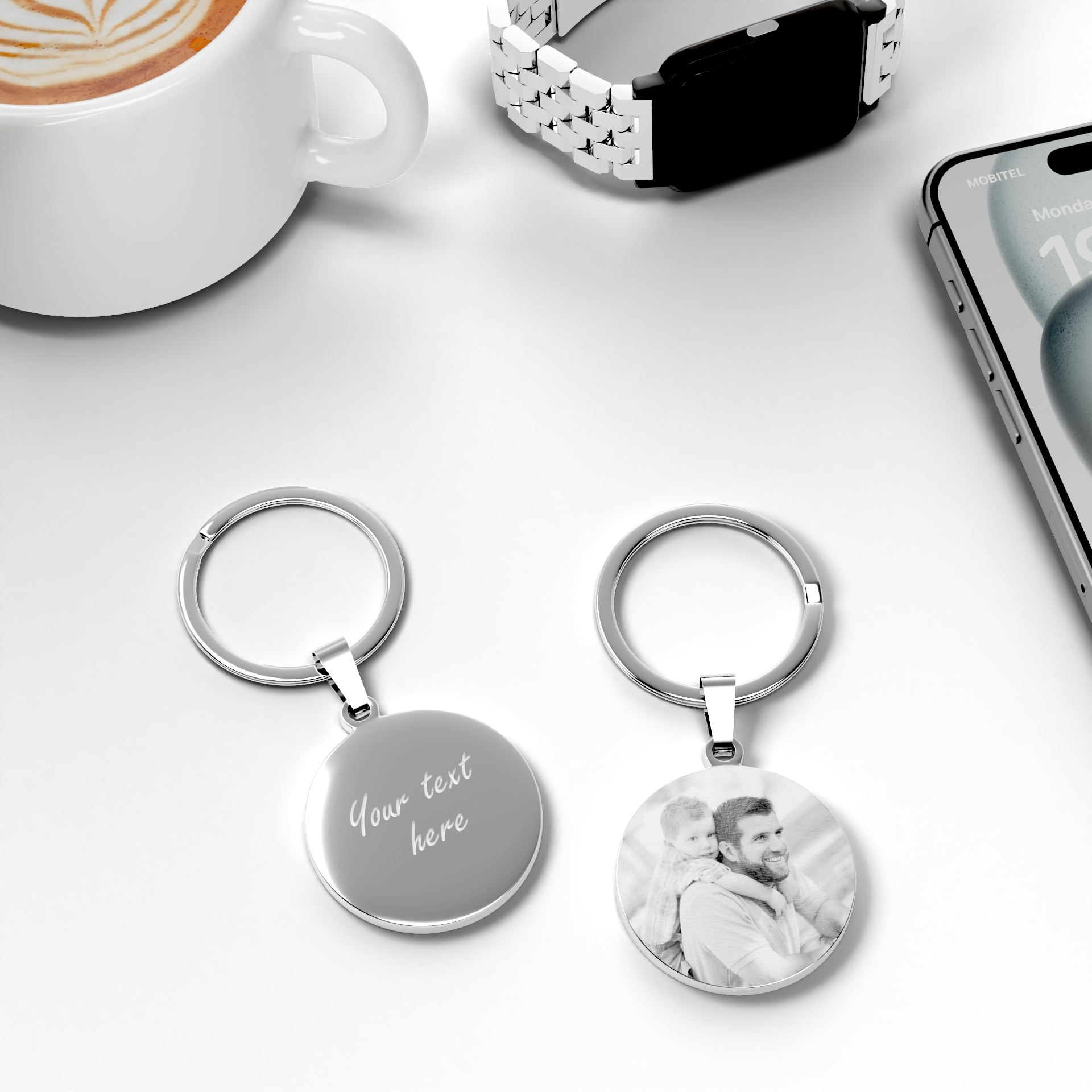 Personalised keychain for dad – perfect Father’s Day or birthday gift with engraving